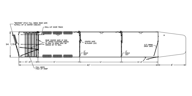 Model 8271 Stock Trailer (40′)