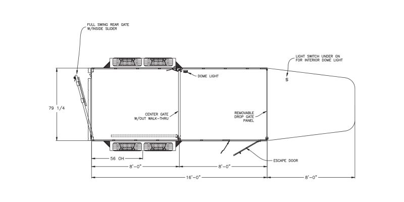 Model 8117 Stock Trailer (16′)