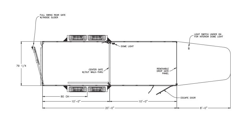 Model 8117 Stock Trailer (20′)