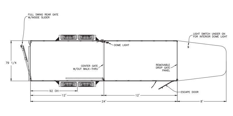 Model 8117 Stock Trailer (24′)