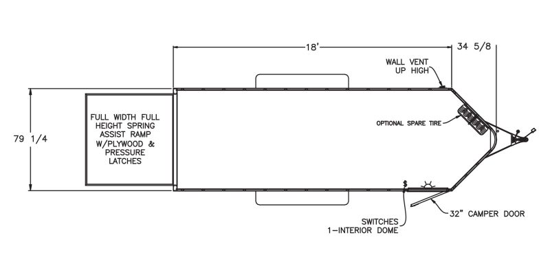 Model 1610 Utility Trailer (18′)