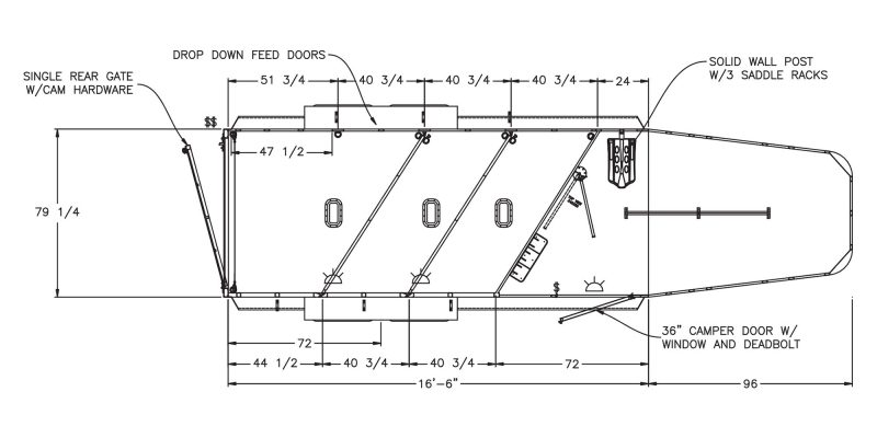 Model 9751 Horse Trailer (3H)