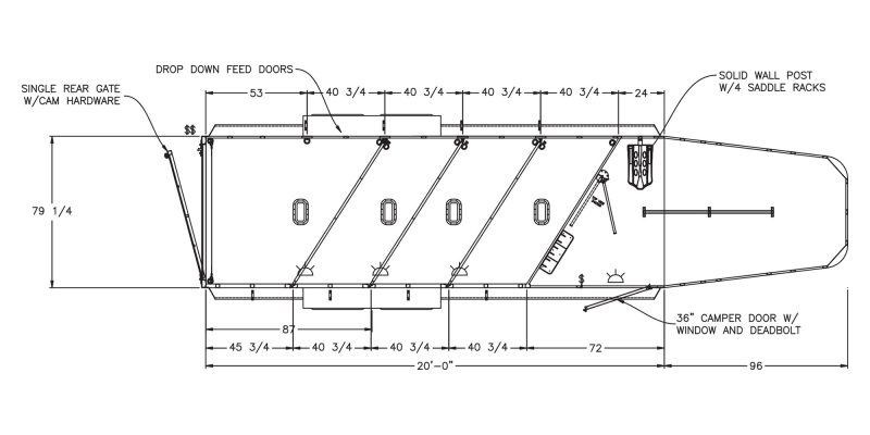 Model 9751 Horse Trailer (4H)