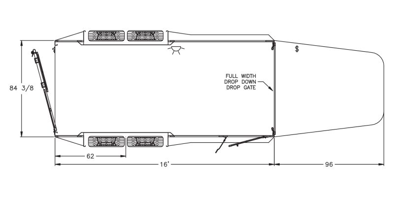 Model 8127 (16′, 7′ wide, No gates)