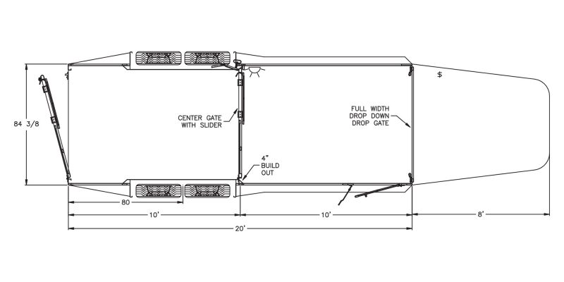 Model 8127 (20′, 7′ wide, 1 gate)