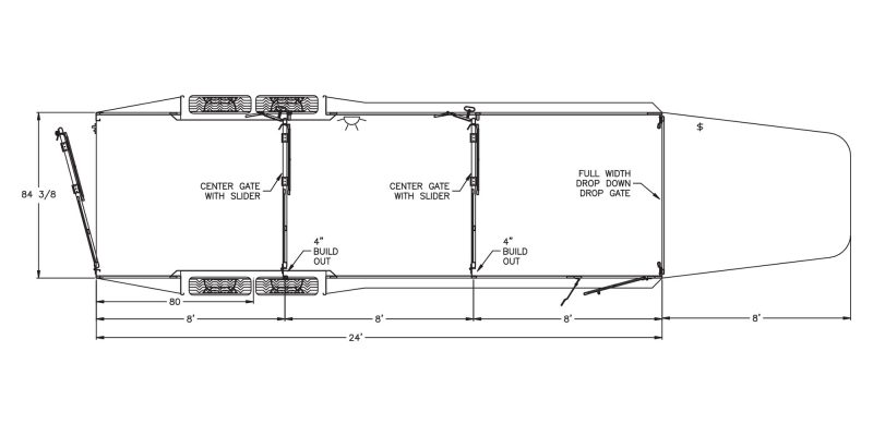 Model 8127 (24′, 7′ wide, 2 gates)