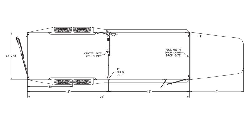 Model 8127 (24′, 7′ wide, 1 gate)