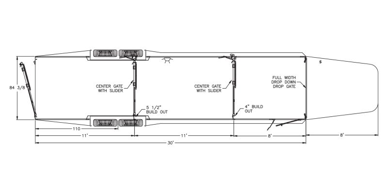 Model 8127 (30′, 7′ wide, 2 gates)