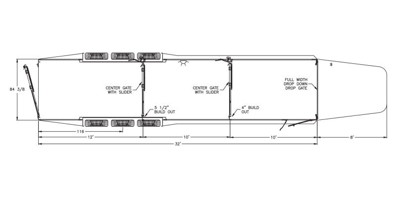 Model 8127 (32′, 7′ wide, 2 gates)