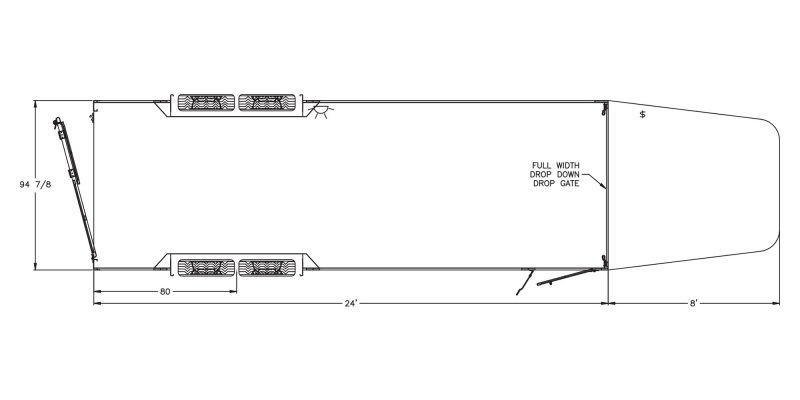 Model 8127 (24′, 8′ wide, No gates)