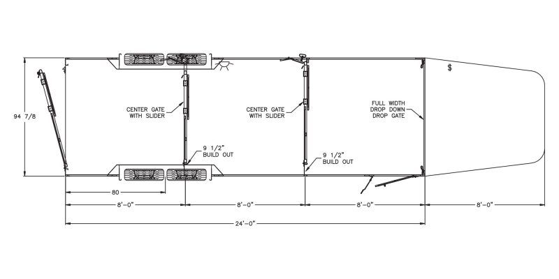 Model 8127 (24′, 8′ wide, 2 gates)