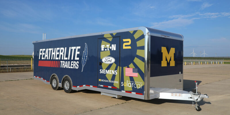 University of Michigan solar car team trailer