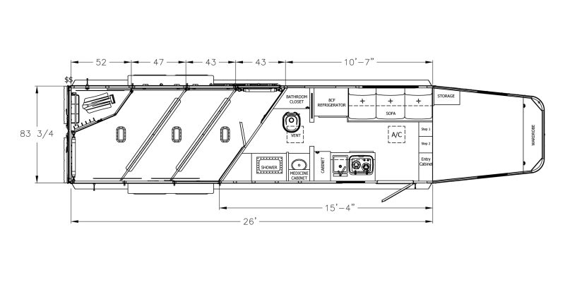 quarters horse trailer 9807 - 310A