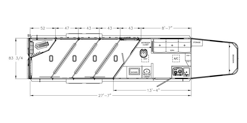 uarters horse trailer 9807 - 408A