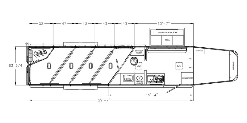 uarters horse trailer 9807 - 410B